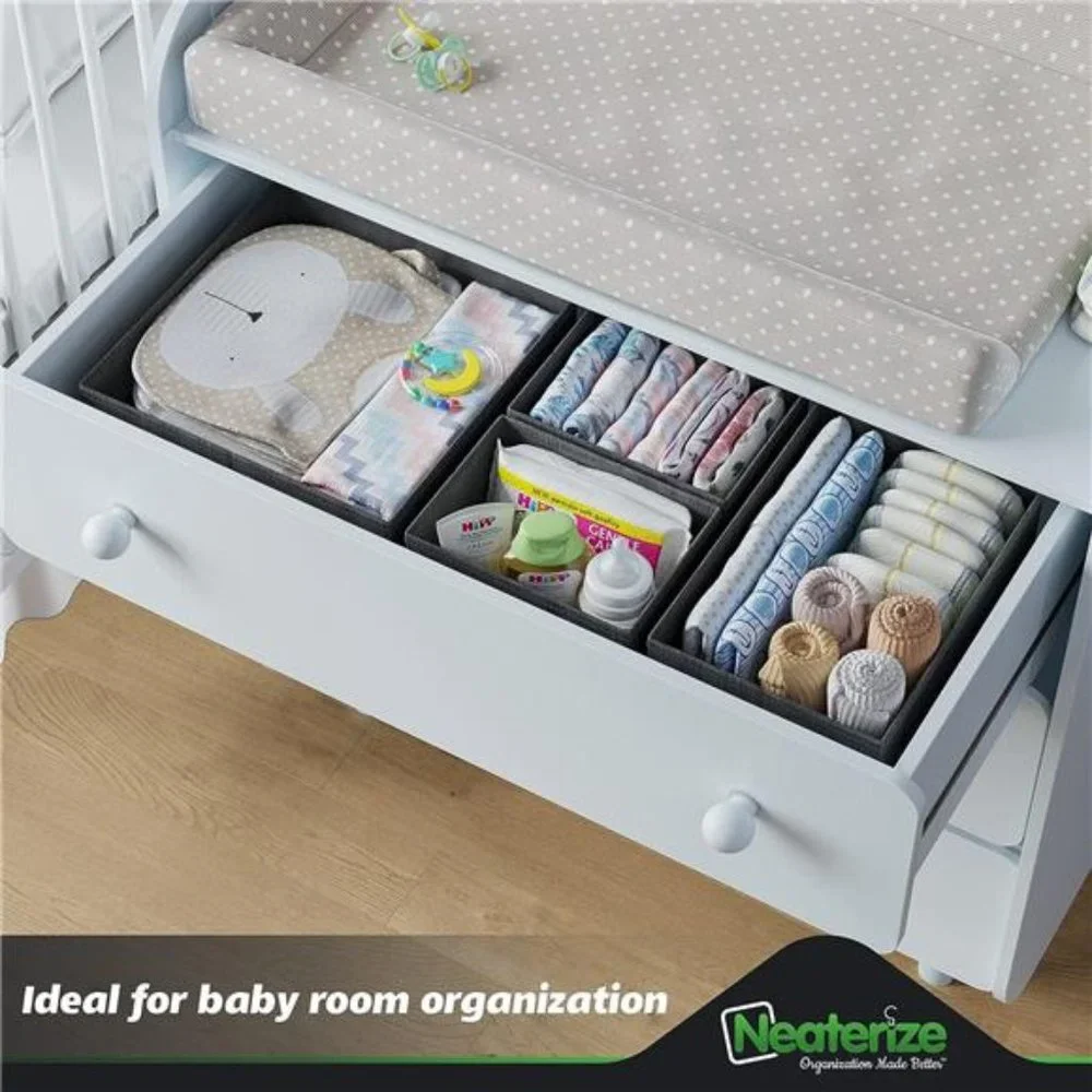 Drawer Organizer For Clothing (Set Of 12) - Closet Organizer and Storage Divider